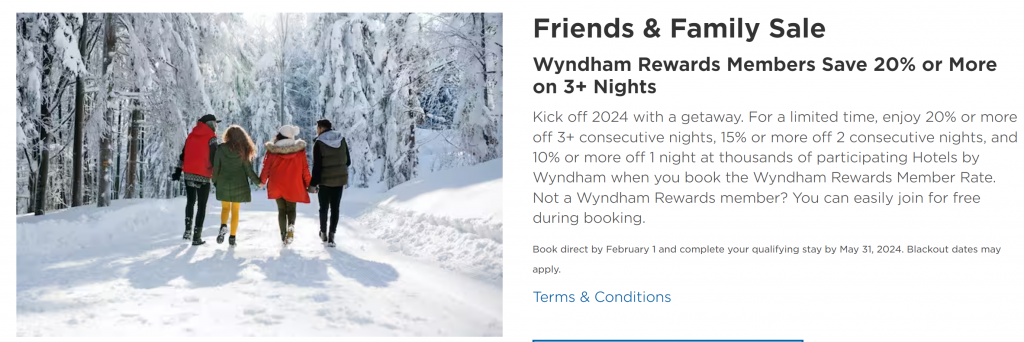 Wyndham Family and Friends Sale